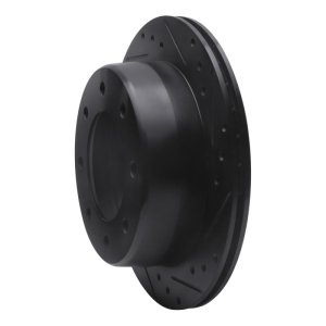 Cadillac DTS Brake Rotor (1) - Rear Right - R1 Concepts - Drilled & Slotted - Black - `00-`11